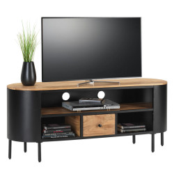 Ambia Home KOMODA POD TELEVIZI, akácie, černá, barvy akácie, 145/60/40 cm