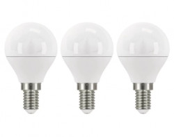 LED žárovka (3 ks) Classic mini globe, E14, 5 W, 470 lm